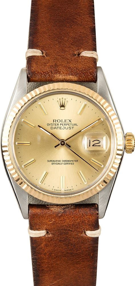 rolex womans leather watch bands|Rolex with leather band.